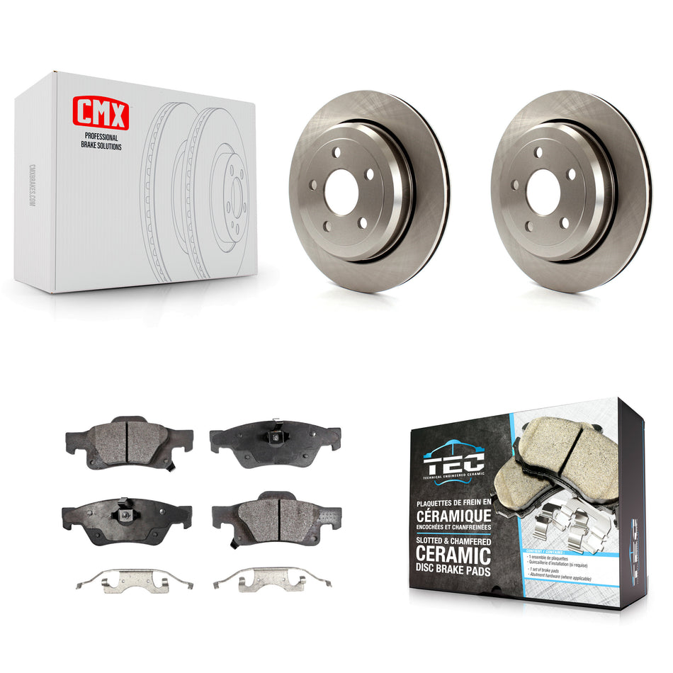 Rear Disc Brake Rotors And Ceramic Pads Kit For Jeep Grand Cherokee Dodge Durango WK K8T-101799