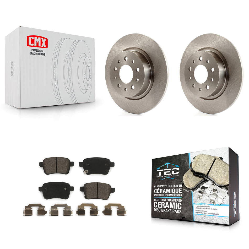 Rear Disc Brake Rotors And Ceramic Pads Kit For 2014-2020 Fiat 500L K8T-101807