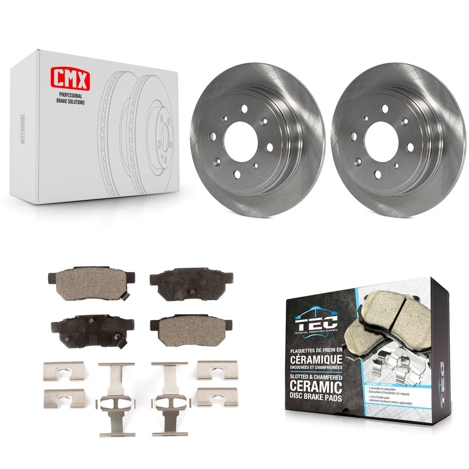 Rear Disc Brake Rotors And Ceramic Pads Kit For Honda Civic Acura Integra del Sol CRX Accord Prelude EL K8T-101809