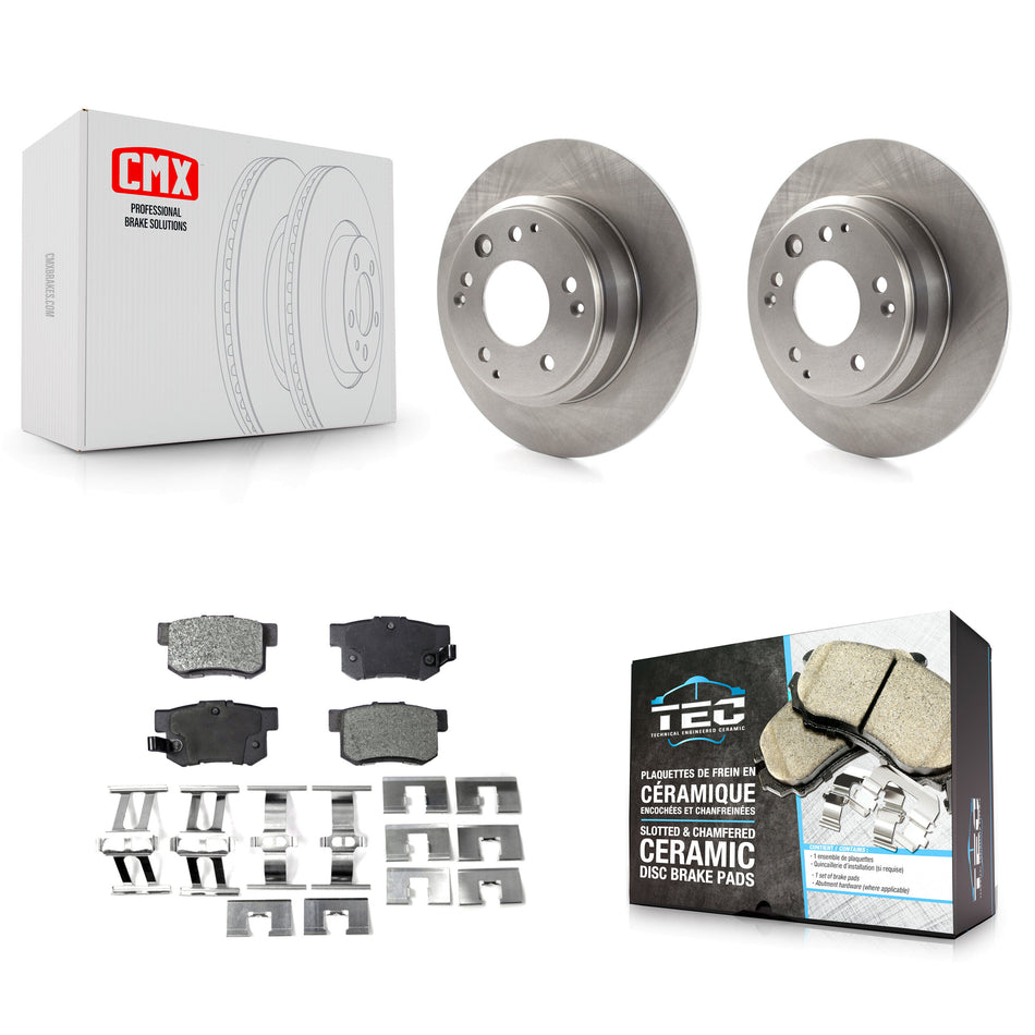Rear Disc Brake Rotors And Ceramic Pads Kit For Acura Honda Odyssey Legend RL Isuzu Oasis K8T-101813
