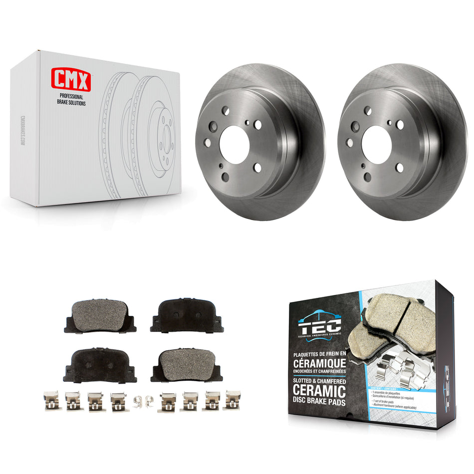 Rear Disc Brake Rotors And Ceramic Pads Kit For Toyota Camry Lexus ES300 K8T-101816