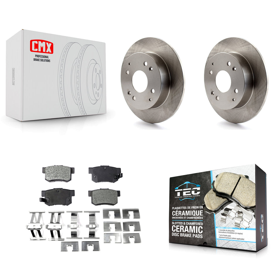 Rear Disc Brake Rotors And Ceramic Pads Kit For Honda Accord Acura CL K8T-101834
