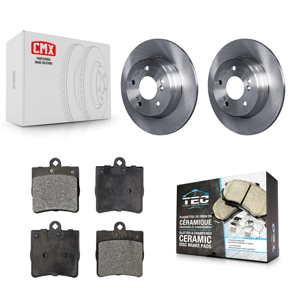 Rear Disc Brake Rotors And Ceramic Pads Kit For Mercedes-Benz C230 C240 Chrysler Crossfire SLK230 SLK320 SLK280 C280 SLK300 K8T-101840