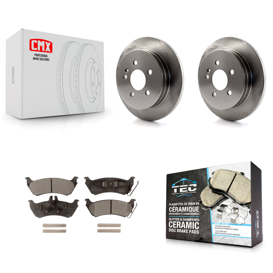 Rear Disc Brake Rotors And Ceramic Pads Kit For Mercedes-Benz ML320 ML350 ML430 K8T-101843