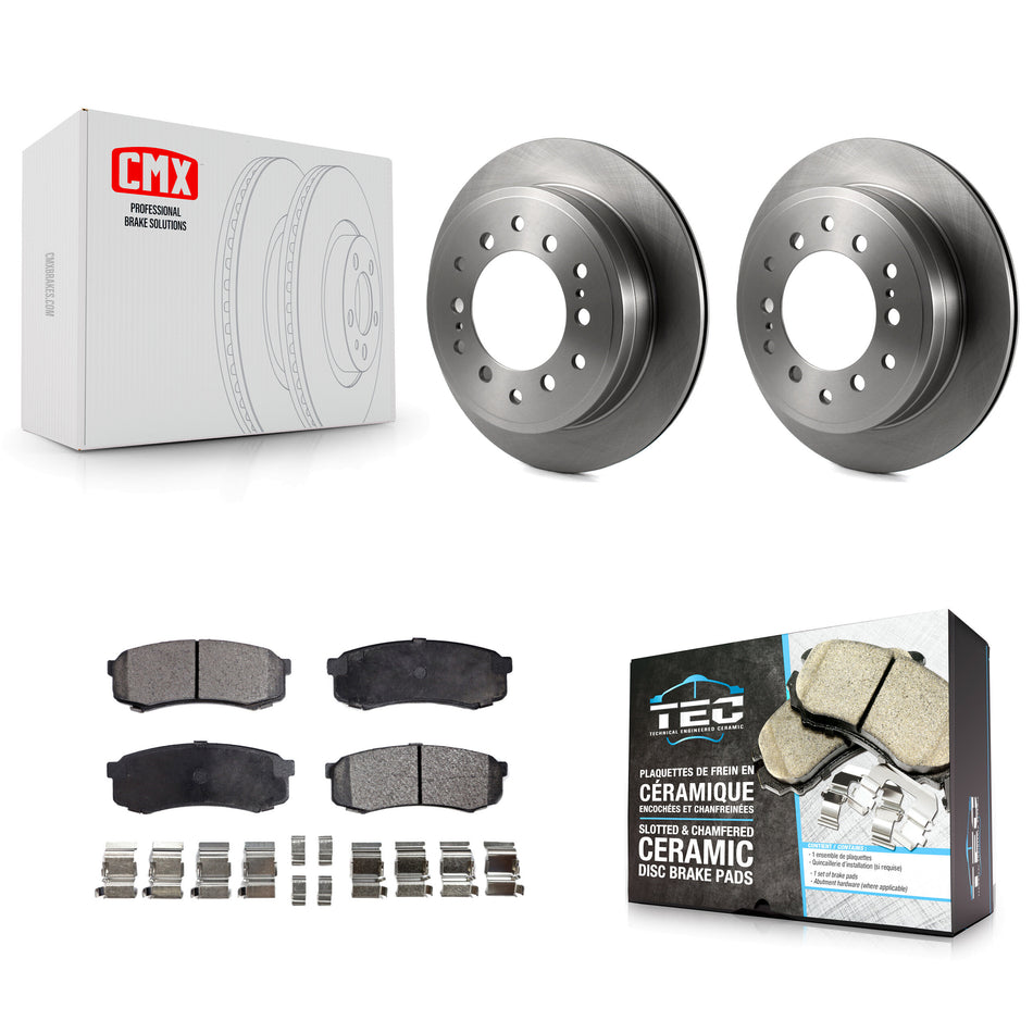 Rear Disc Brake Rotors And Ceramic Pads Kit For Toyota 4Runner Sequoia FJ Cruiser Lexus GX470 K8T-101846