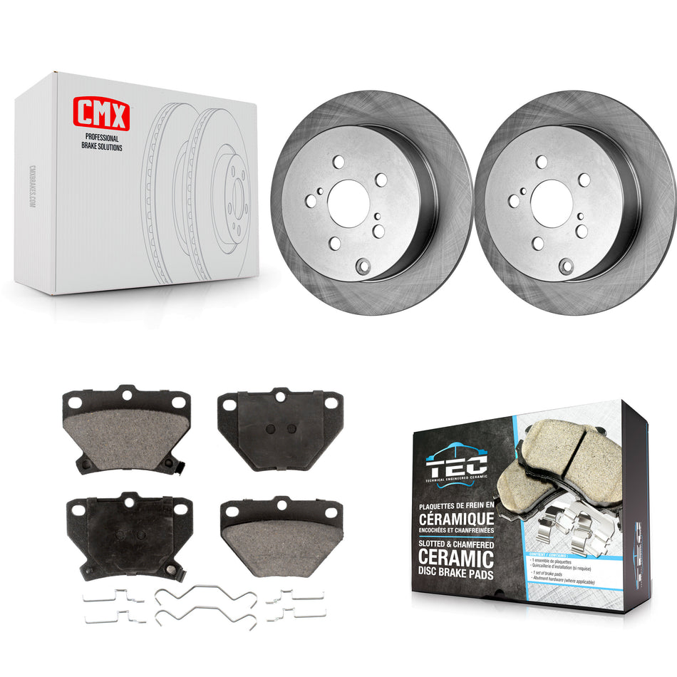 Rear Disc Brake Rotors And Ceramic Pads Kit For Toyota Corolla Matrix Pontiac Vibe Celica K8T-101848