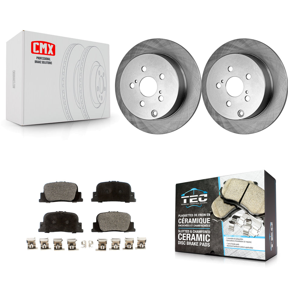 Rear Disc Brake Rotors And Ceramic Pads Kit For 2005-2010 Scion tC K8T-101849