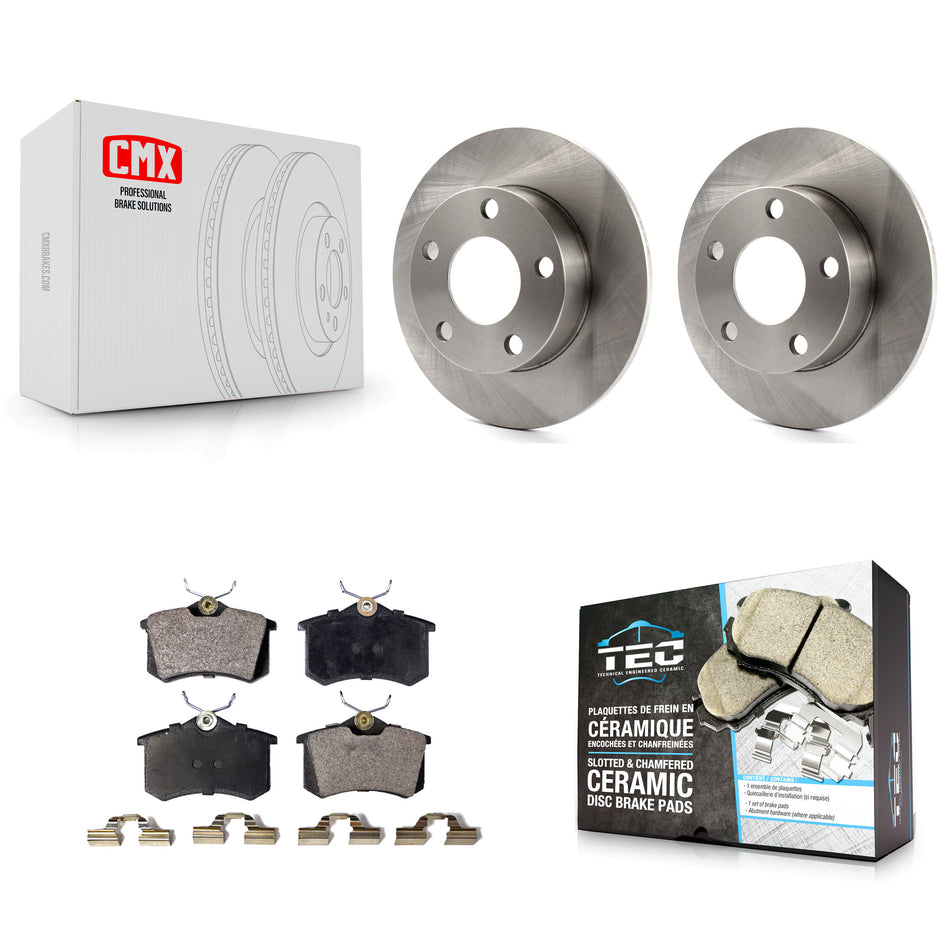 Rear Disc Brake Rotors And Ceramic Pads Kit For Volkswagen Passat Audi A4 Quattro K8T-101852