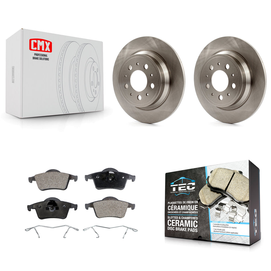 Rear Disc Brake Rotors And Ceramic Pads Kit For Volvo S60 V70 XC70 S80 K8T-101865