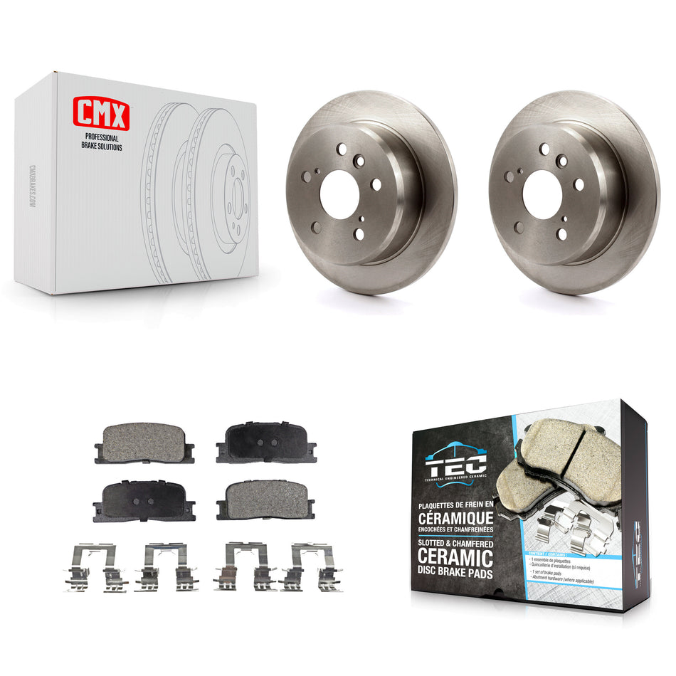 Rear Disc Brake Rotors And Ceramic Pads Kit For Toyota Camry Lexus ES330 ES300 K8T-101871