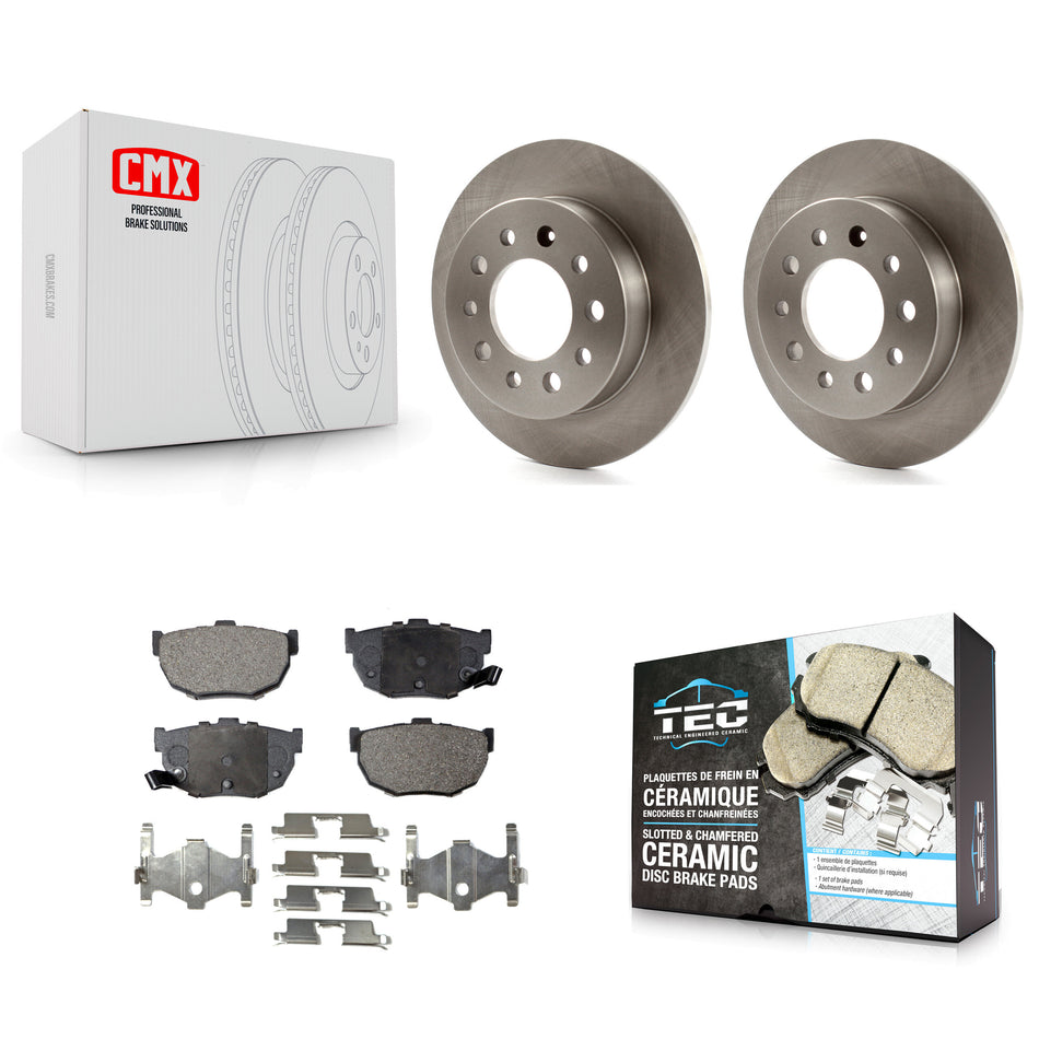 Rear Disc Brake Rotors And Ceramic Pads Kit For 2003-2008 Hyundai Tiburon K8T-101872