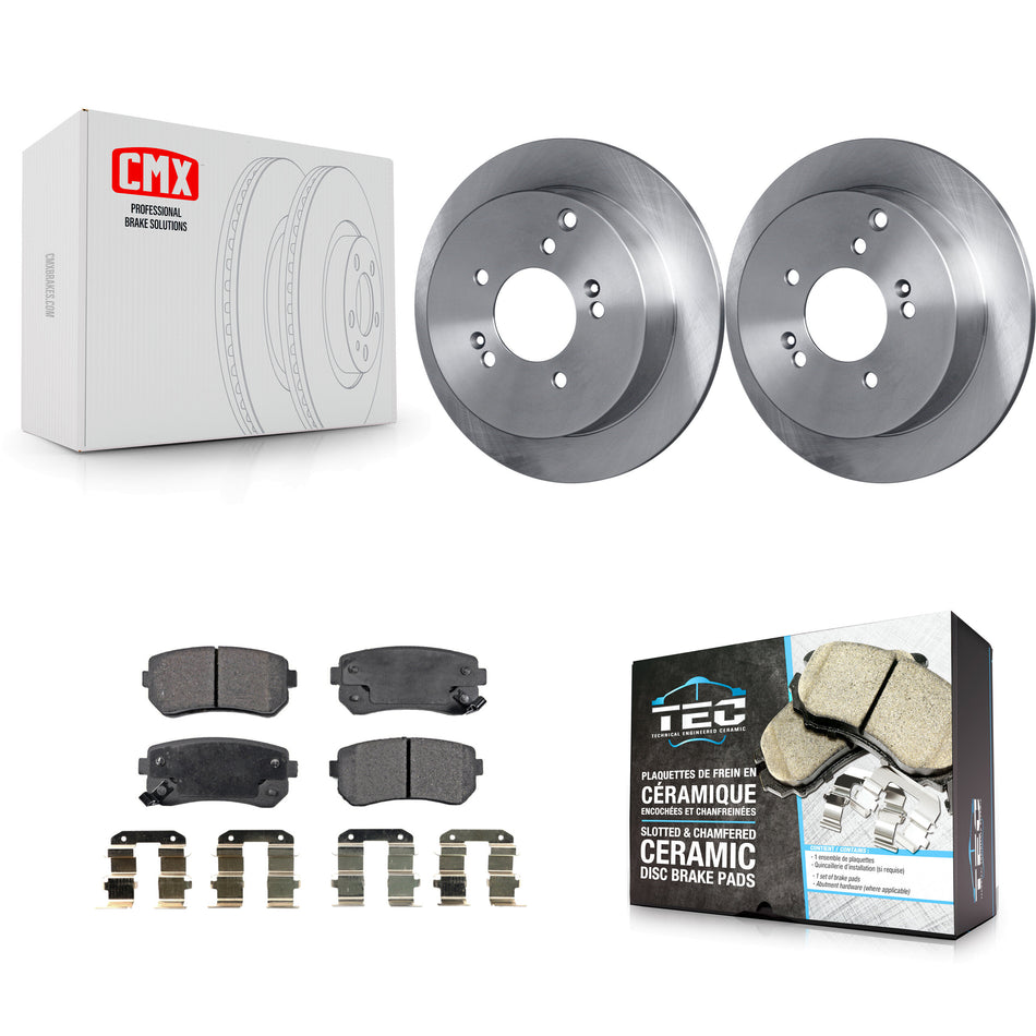 Rear Disc Brake Rotors And Ceramic Pads Kit For Hyundai Tucson Kia Sportage AWD K8T-101873
