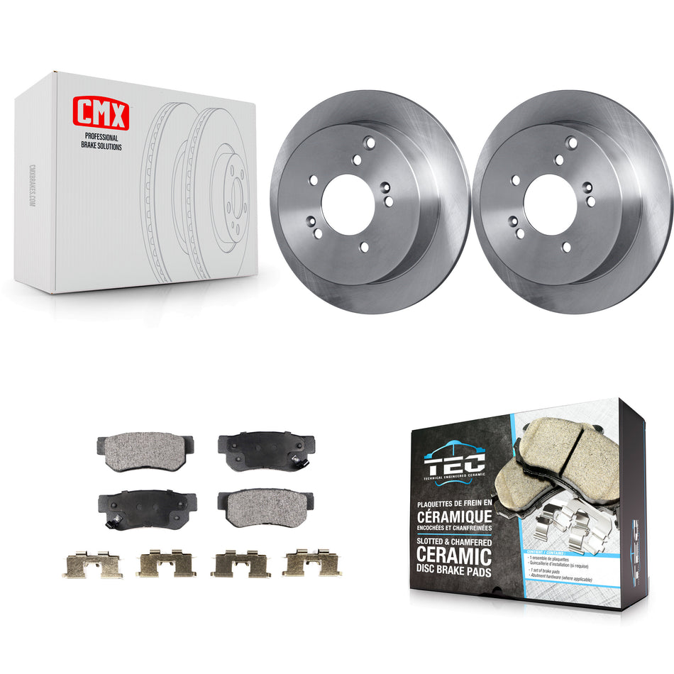 Rear Disc Brake Rotors And Ceramic Pads Kit For Hyundai Santa Fe Kia Sportage Tucson K8T-101874