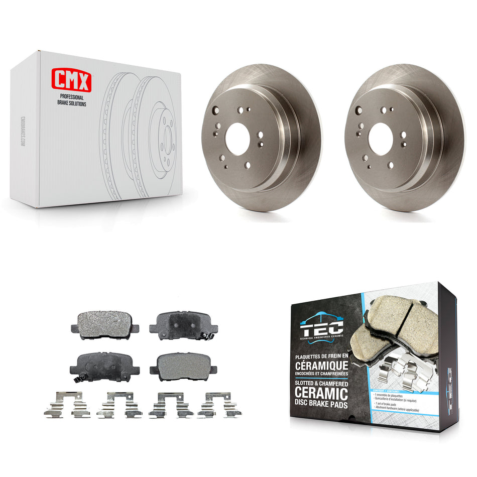 Rear Disc Brake Rotors And Ceramic Pads Kit For 2002-2004 Honda Odyssey K8T-101875