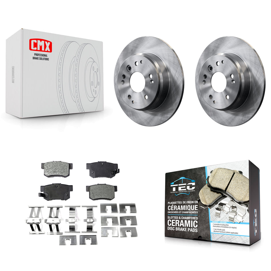 Rear Disc Brake Rotors And Ceramic Pads Kit For Acura TL Honda Element K8T-101889