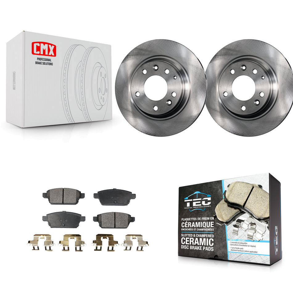 Rear Disc Brake Rotors And Ceramic Pads Kit For Ford Fusion Mazda 6 Lincoln MKZ Mercury Milan Zephyr K8T-101894
