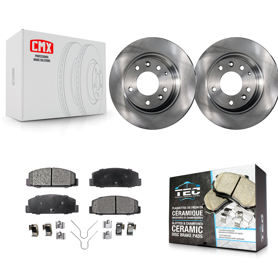 Rear Disc Brake Rotors And Ceramic Pads Kit For Mazda 6 Protege K8T-101895