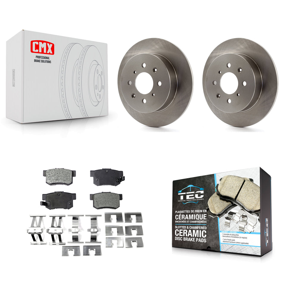 Rear Disc Brake Rotors And Ceramic Pads Kit For Honda Civic Acura EL K8T-101896