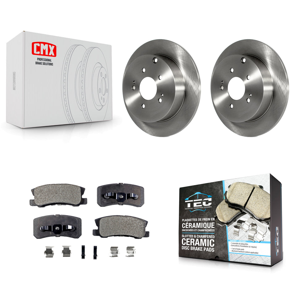 Rear Disc Brake Rotors And Ceramic Pads Kit For Mitsubishi Endeavor K8T-101897