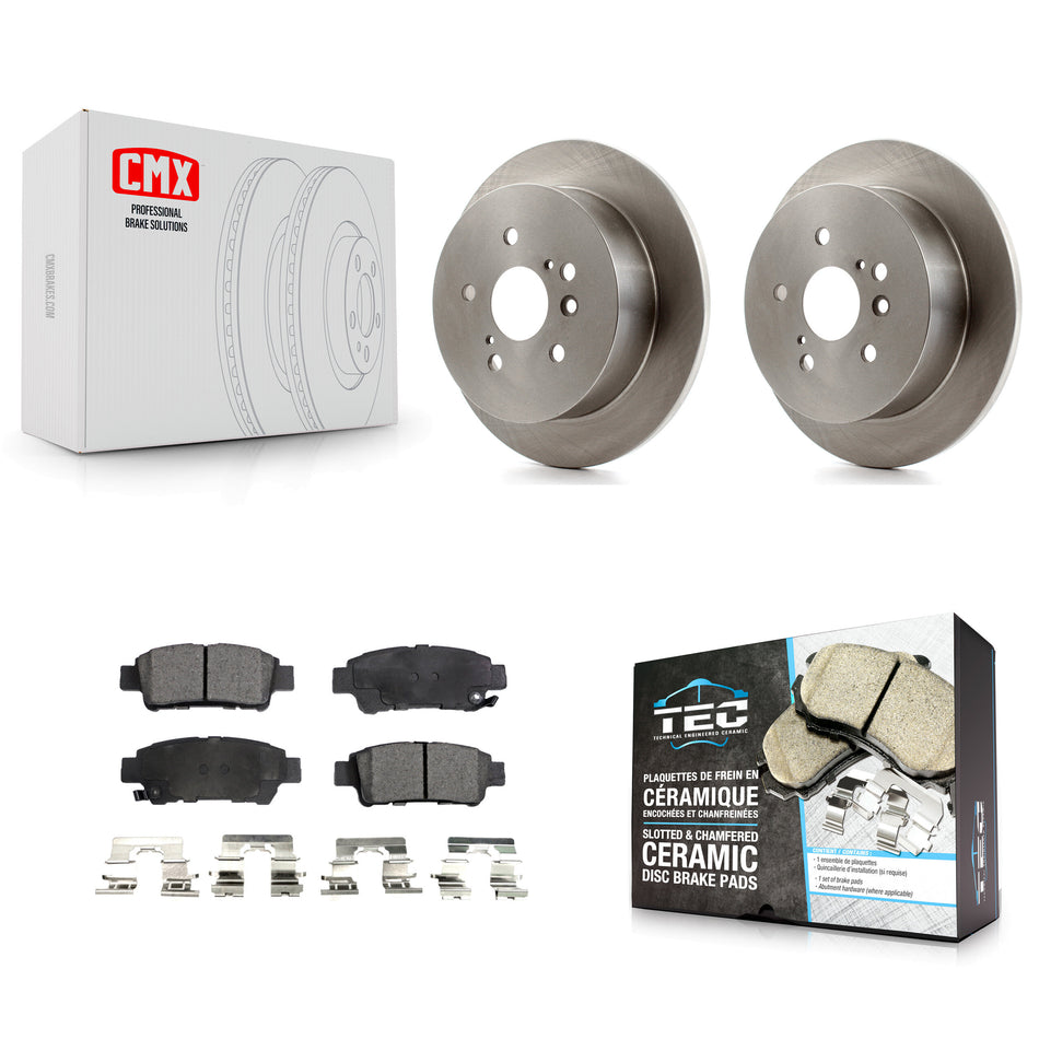 Rear Disc Brake Rotors And Ceramic Pads Kit For 2004-2010 Toyota Sienna K8T-101904