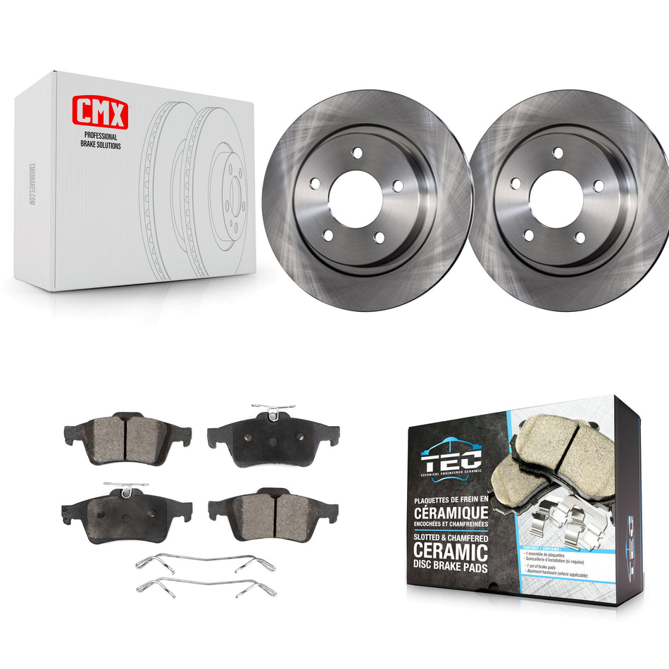 Rear Disc Brake Rotors And Ceramic Pads Kit For Mazda 3 Sport K8T-101914