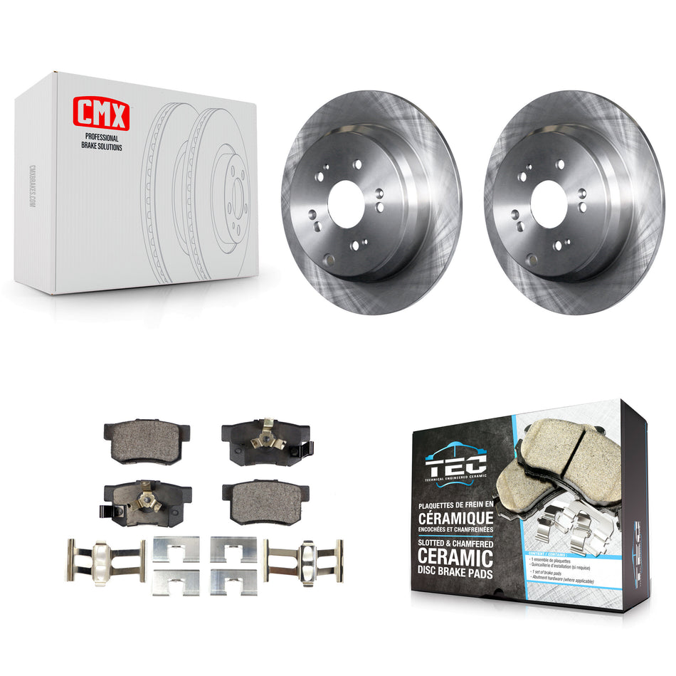 Rear Disc Brake Rotors And Ceramic Pads Kit For Honda CR-V Acura RDX K8T-101916