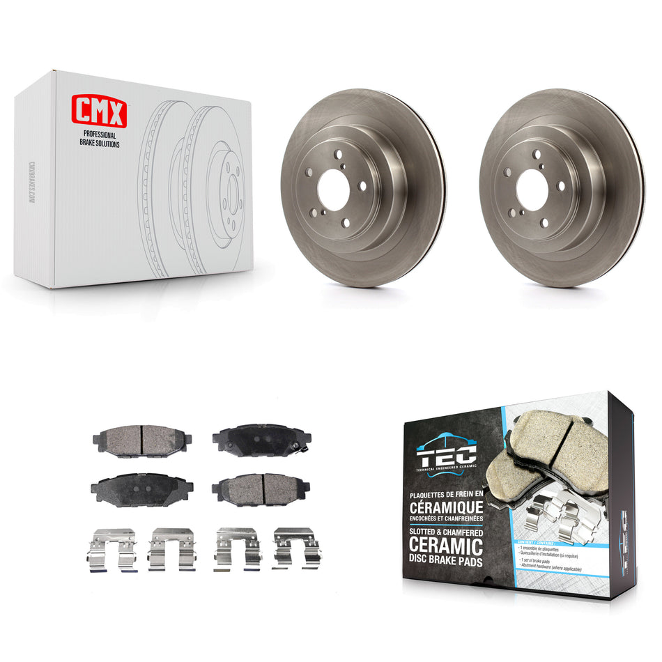 Rear Disc Brake Rotors And Ceramic Pads Kit For Subaru Legacy K8T-101929