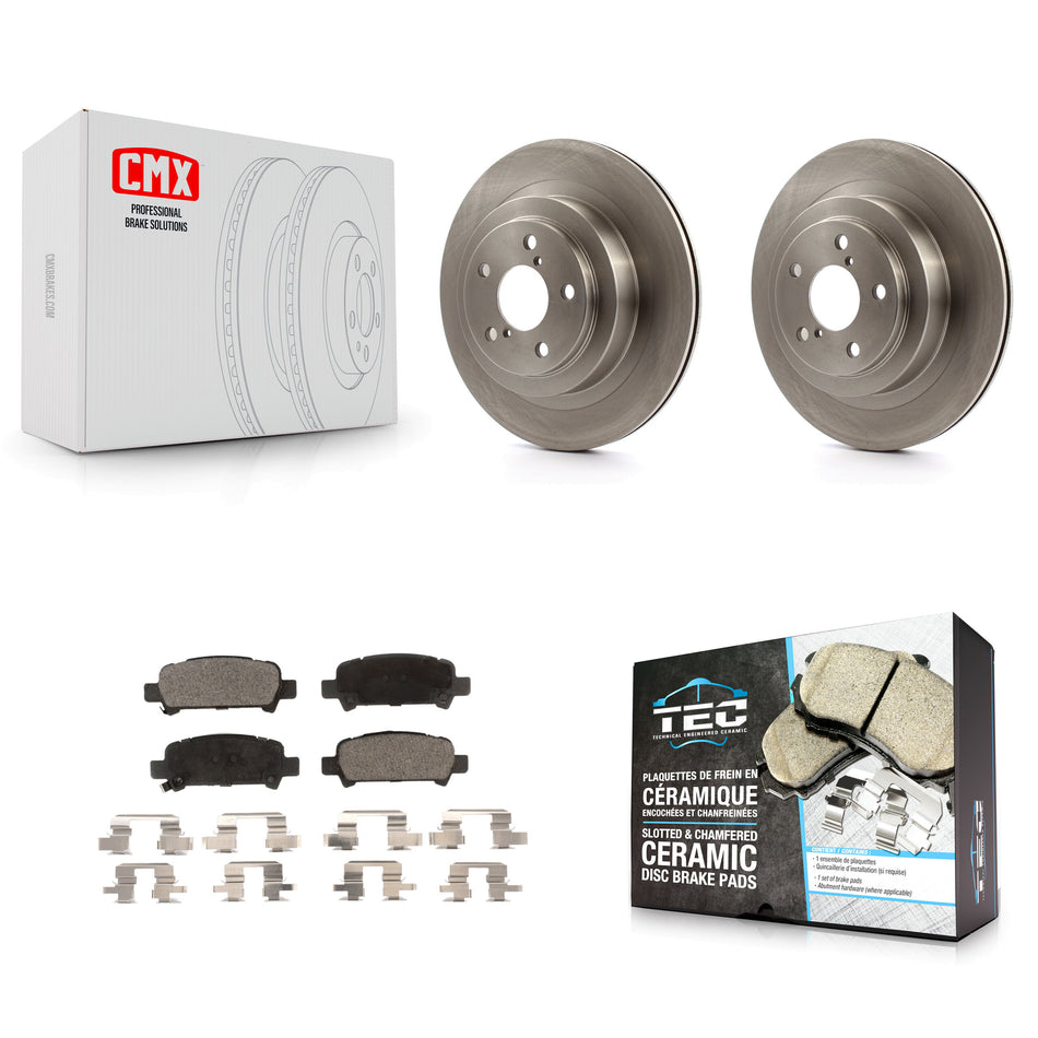 Rear Disc Brake Rotors And Ceramic Pads Kit For Subaru Legacy K8T-101930