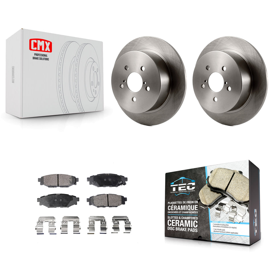 Rear Disc Brake Rotors And Ceramic Pads Kit For Subaru Outback Legacy K8T-101932