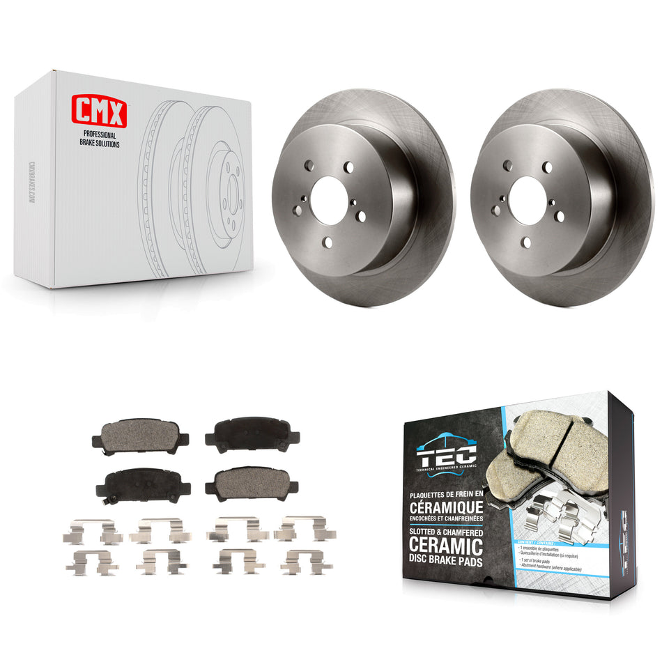 Rear Disc Brake Rotors And Ceramic Pads Kit For 2008-2009 Subaru Legacy 3.0L With 17" Factory Wheels K8T-101933