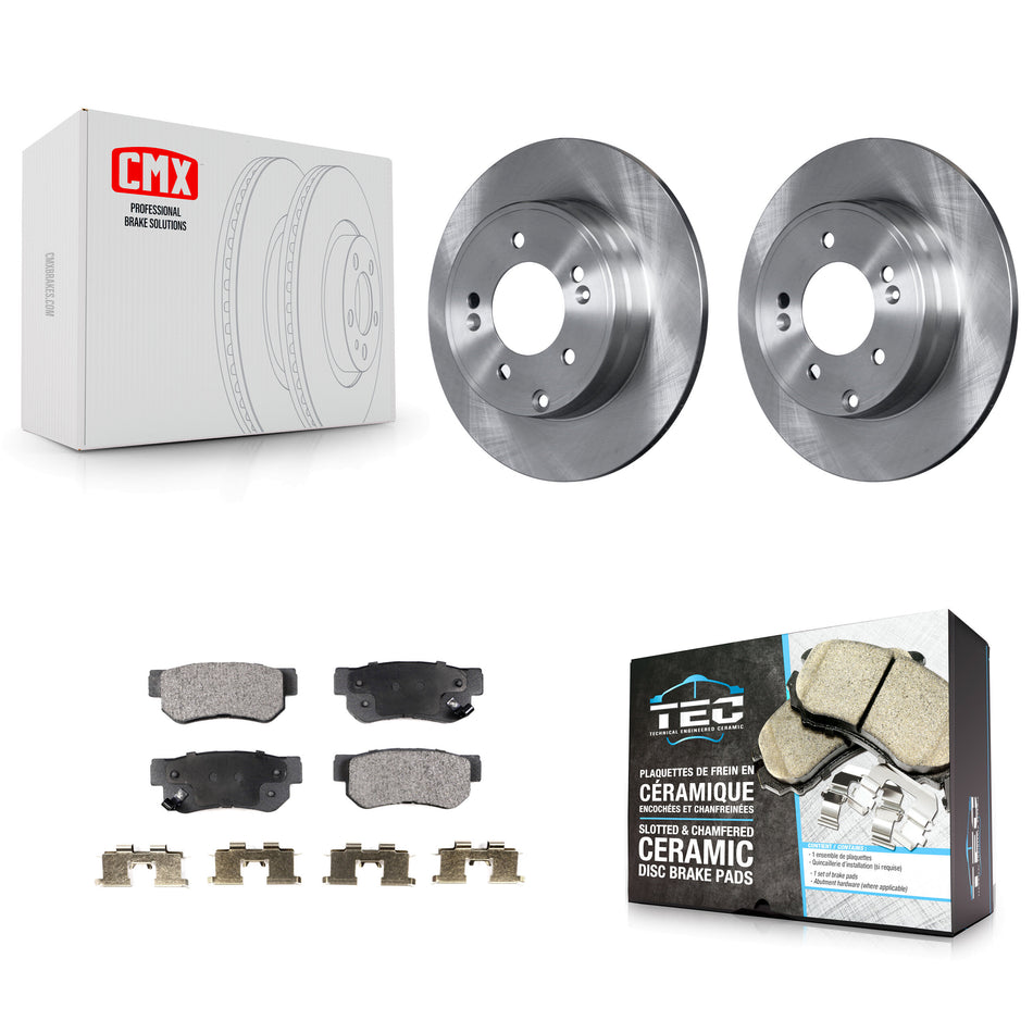 Rear Disc Brake Rotors And Ceramic Pads Kit For Hyundai Sonata 3.3L K8T-101949
