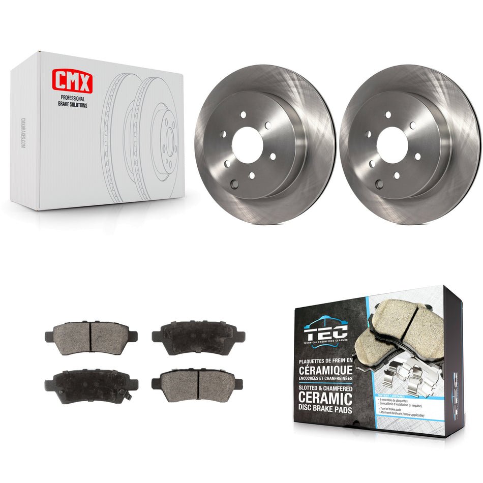Rear Disc Brake Rotors And Ceramic Pads Kit For 2005-2012 Nissan Pathfinder K8T-101955