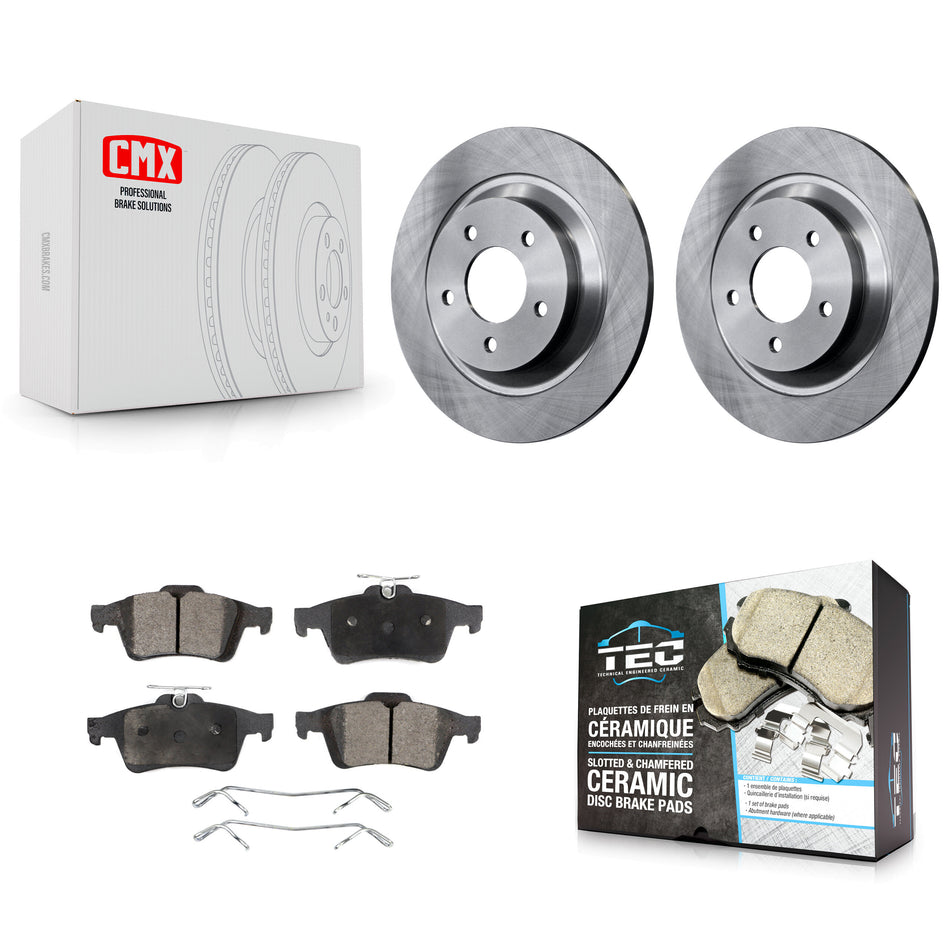 Rear Disc Brake Rotors And Ceramic Pads Kit For Mazda 5 K8T-101961