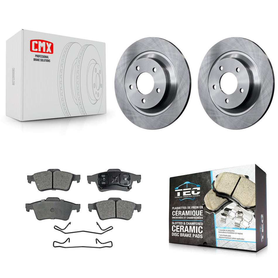 Rear Disc Brake Rotors And Ceramic Pads Kit For 2006 Mazda 5 To 02 06 K8T-101962