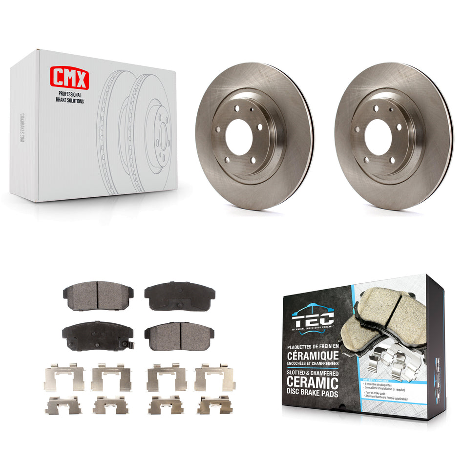 Rear Disc Brake Rotors And Ceramic Pads Kit For 2004-2011 Mazda RX-8 K8T-101978