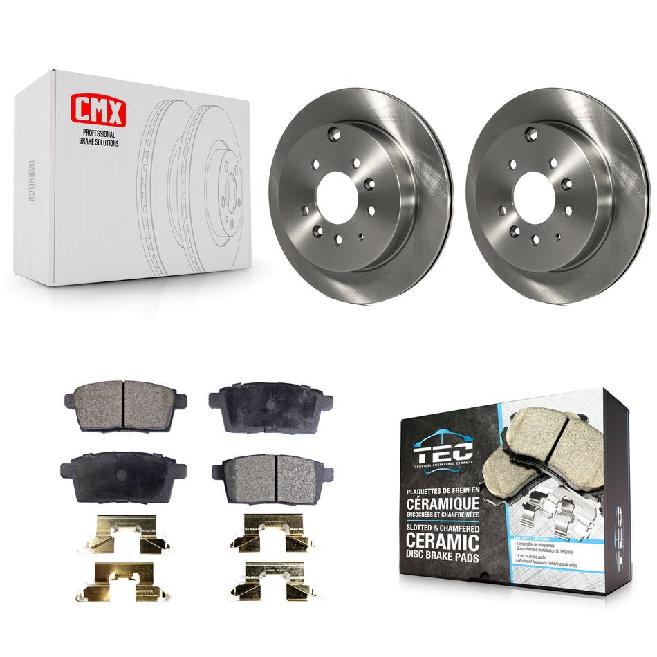 Rear Disc Brake Rotors And Ceramic Pads Kit For Ford Edge Mazda CX-7 Lincoln MKX K8T-101979