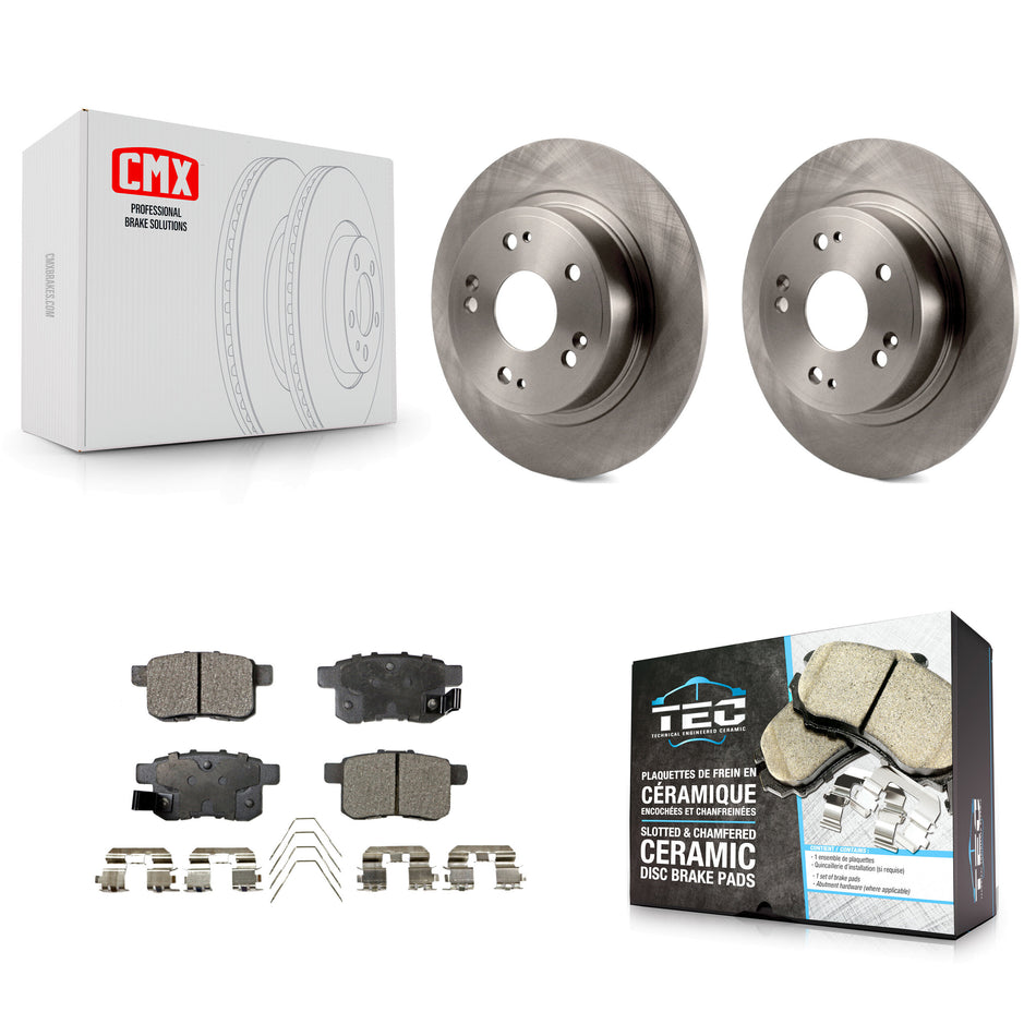 Rear Disc Brake Rotors And Ceramic Pads Kit For Honda Accord Acura TSX K8T-101985