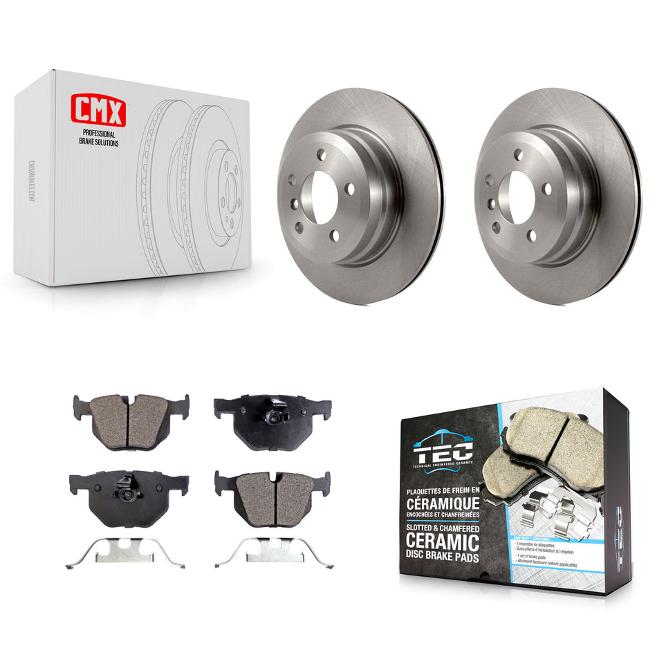 Rear Disc Brake Rotors And Ceramic Pads Kit For BMW X5 X6 K8T-101991
