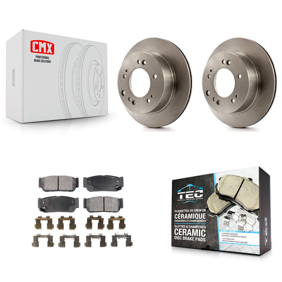 Rear Disc Brake Rotors And Ceramic Pads Kit For 2007-2009 Kia Sorento K8T-101997