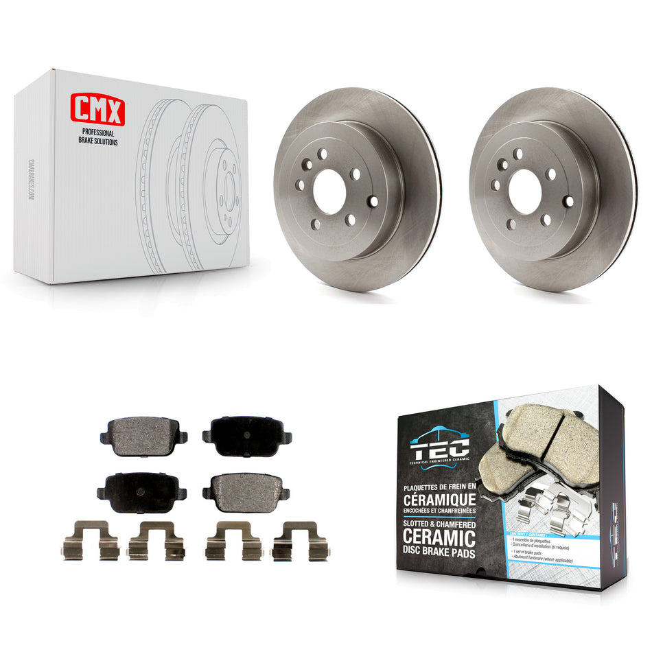 Rear Disc Brake Rotors And Ceramic Pads Kit For 2008-2011 Land Rover LR2 K8T-102008