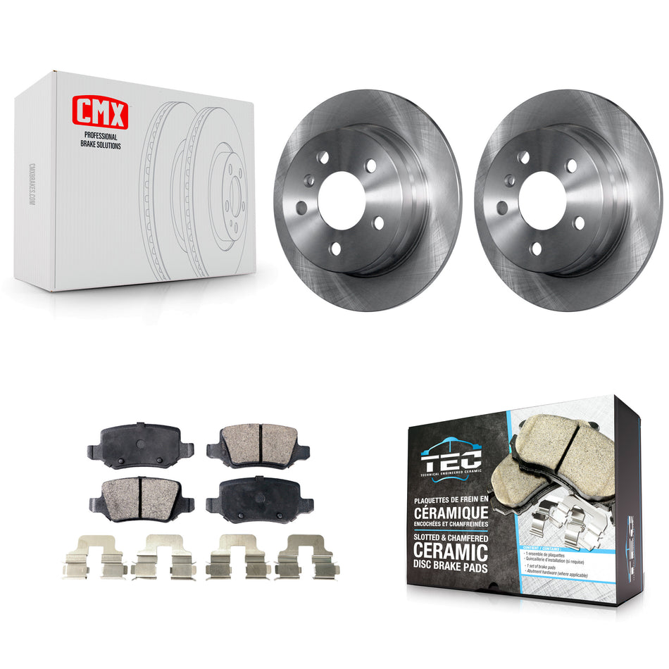 Rear Disc Brake Rotors And Ceramic Pads Kit For 2006-2011 Mercedes-Benz B200 K8T-102013