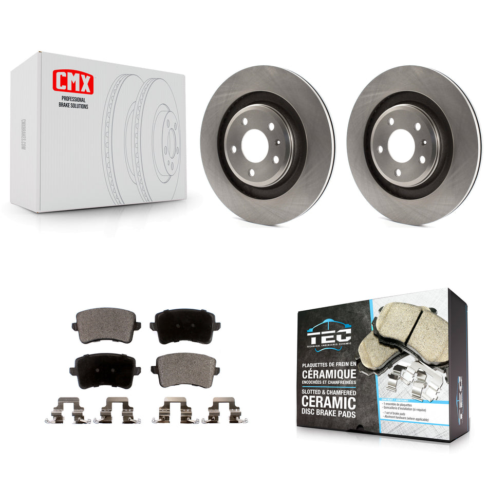 Rear Disc Brake Rotors And Ceramic Pads Kit For Audi S5 A4 Quattro K8T-102020