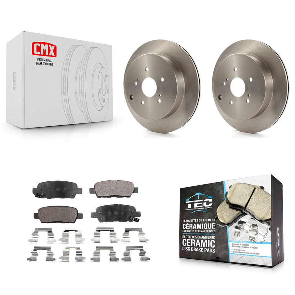 Rear Disc Brake Rotors And Ceramic Pads Kit For 2009-2013 Suzuki Grand Vitara K8T-102028