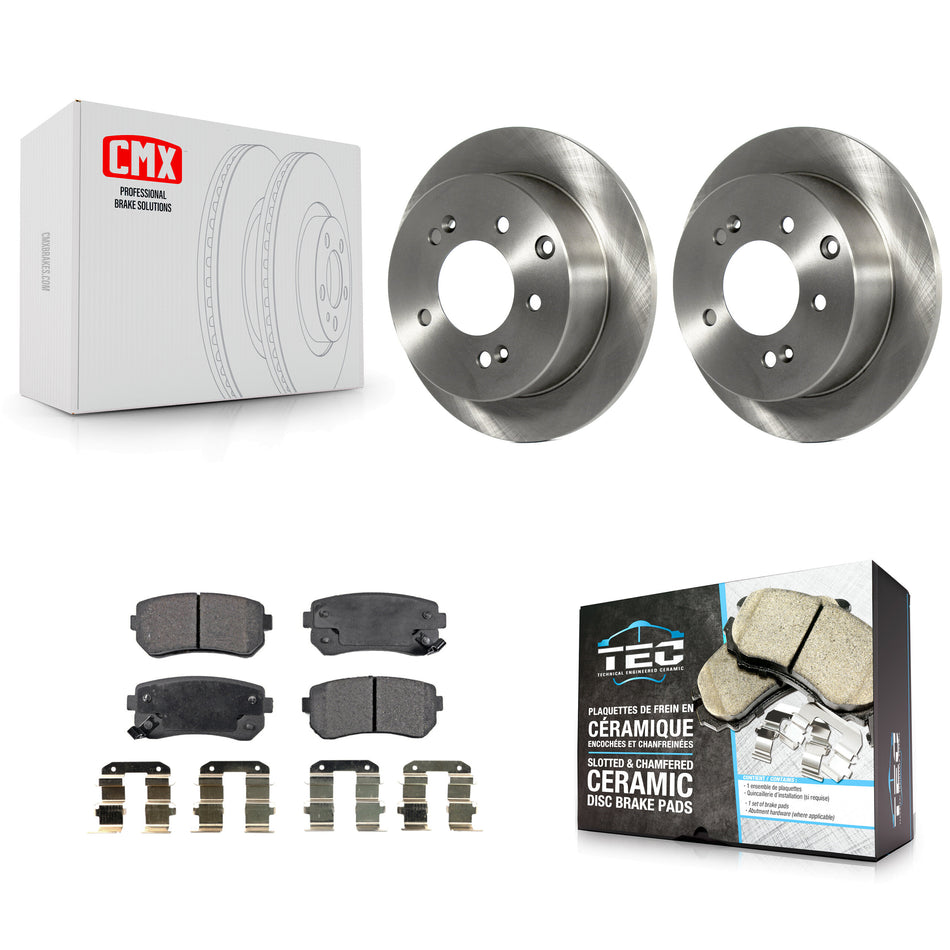 Rear Disc Brake Rotors And Ceramic Pads Kit For Kia Forte Koup Forte5 K8T-102029