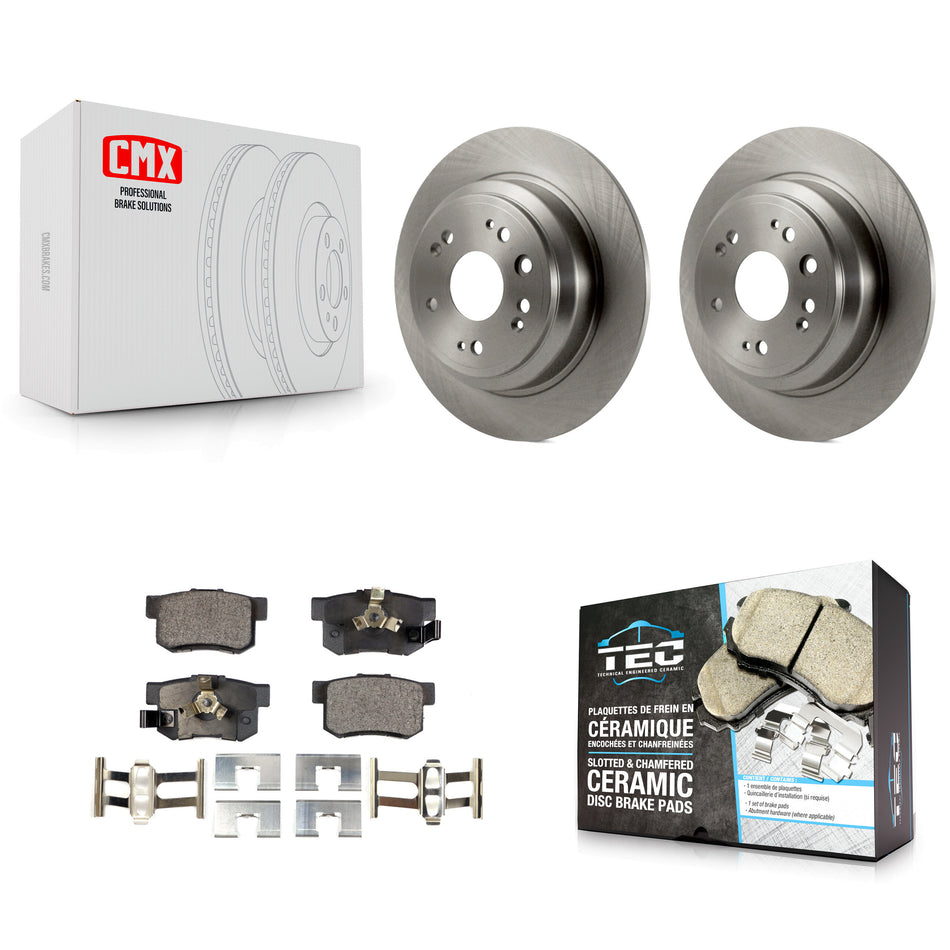 Rear Disc Brake Rotors And Ceramic Pads Kit For Honda Crosstour Accord K8T-102053