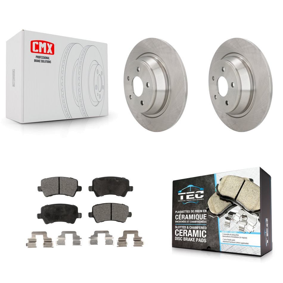 Rear Disc Brake Rotors And Ceramic Pads Kit For 2012-2015 Land Rover Range Evoque K8T-102062