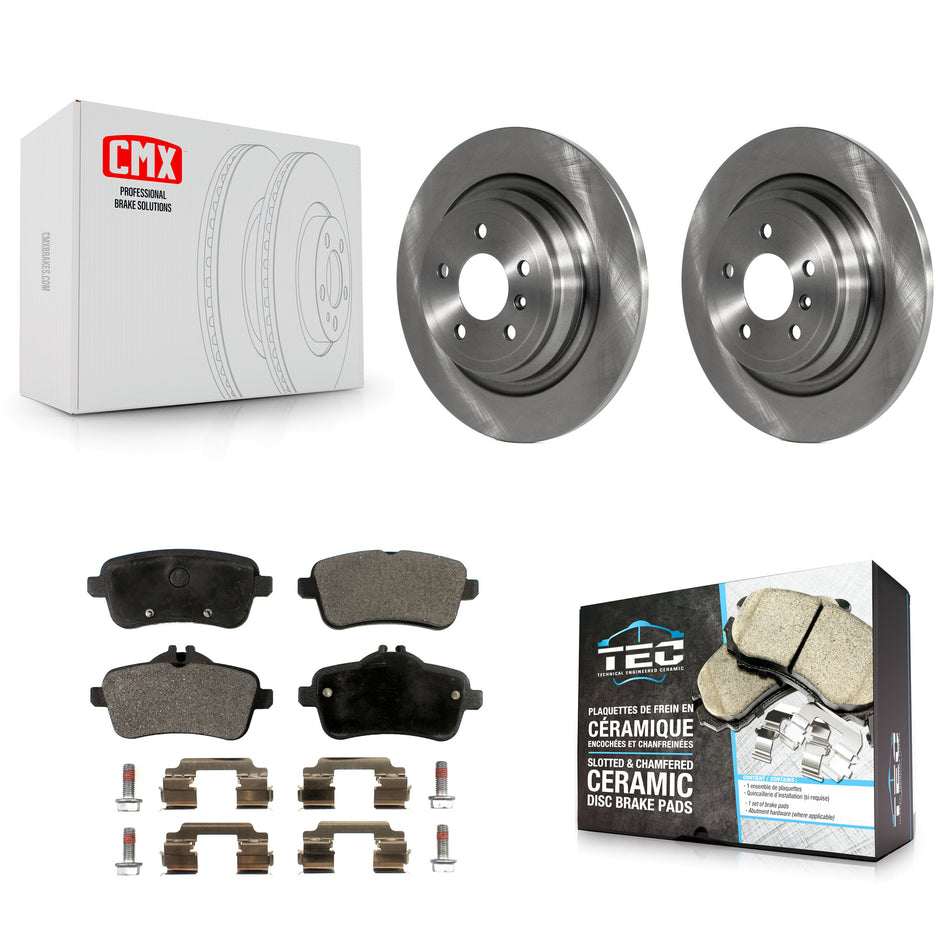 Rear Disc Brake Rotors And Ceramic Pads Kit For Mercedes-Benz ML350 GLE350 ML250 GLE300d K8T-102076