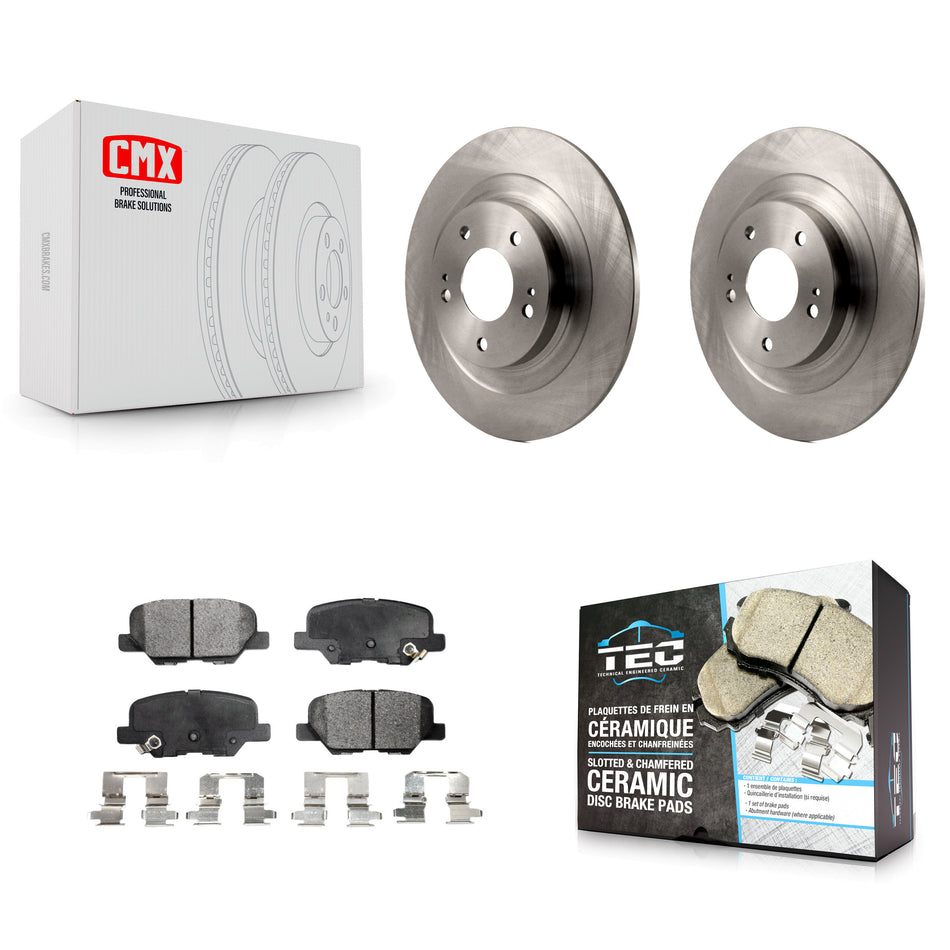 Rear Disc Brake Rotors And Ceramic Pads Kit For Mitsubishi Outlander Sport PHEV RVR K8T-102083