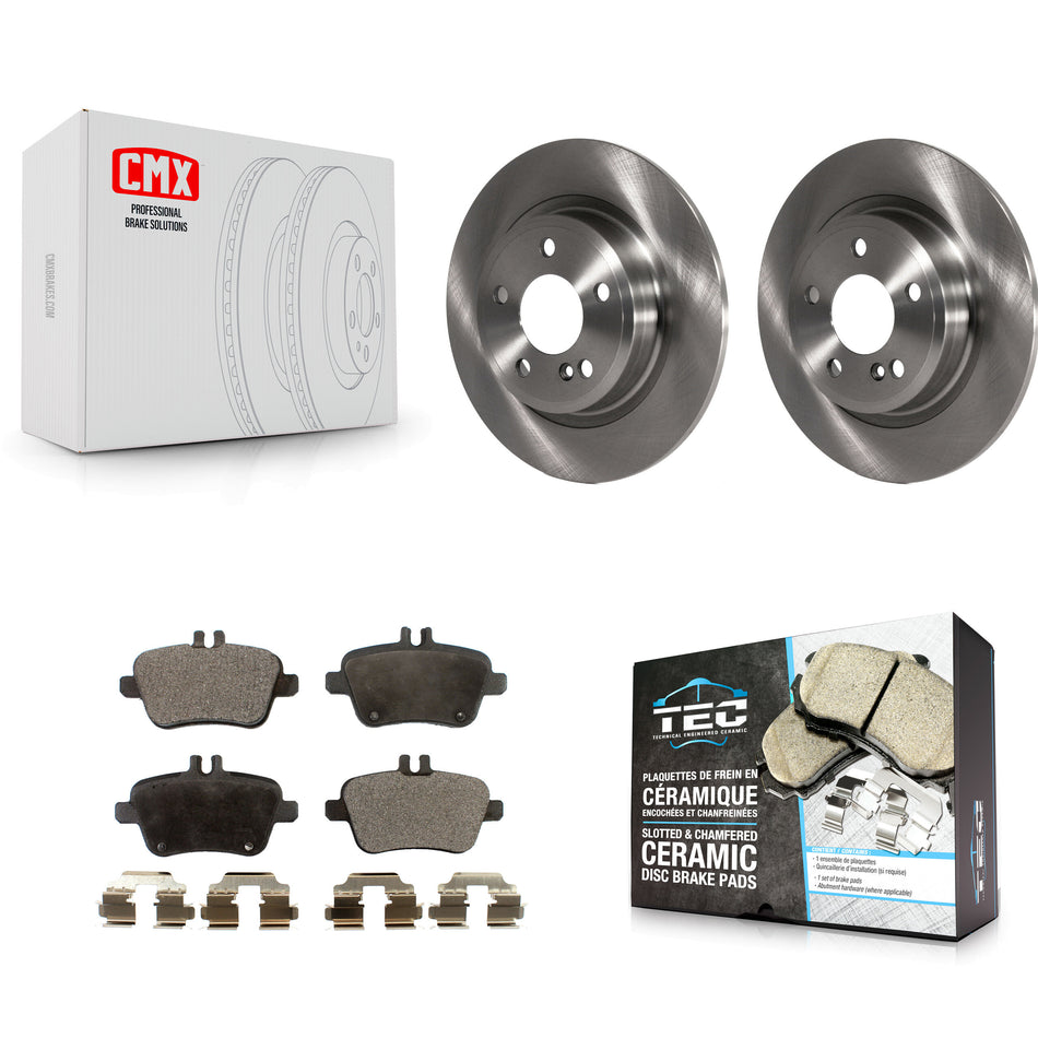 Rear Disc Brake Rotors And Ceramic Pads Kit For Mercedes-Benz GLA250 CLA250 INFINITI QX30 B Electric Drive B250e K8T-102088