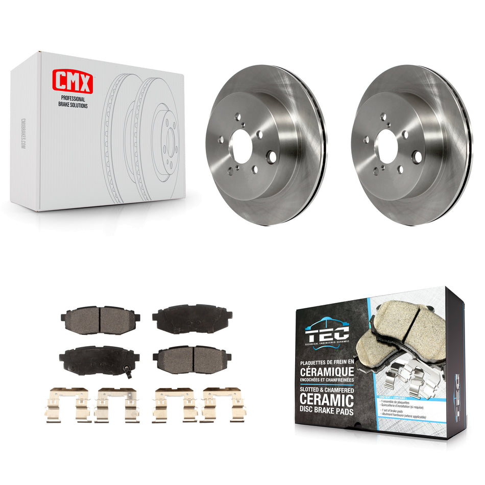 Rear Disc Brake Rotors And Ceramic Pads Kit For 2014-2018 Subaru Forester 2.0L K8T-102096